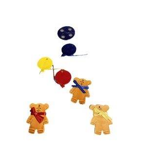 Jo Anne Marquardt Tinkler Wind Chimes "Bears and Balloons" Baby Mobile 1983